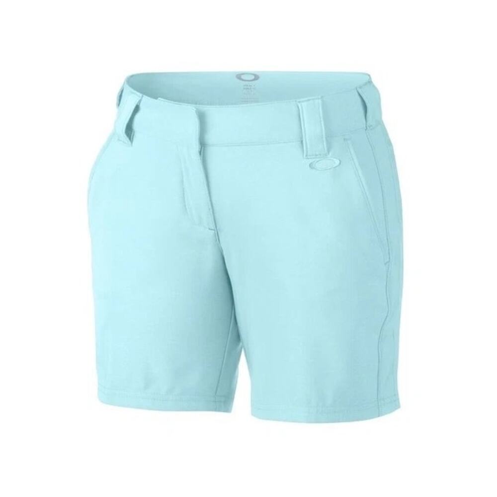 OAKLEY Women's Cassis Golf Shorts in Clearwater Teal Blue Size 6 Summer Preppy
